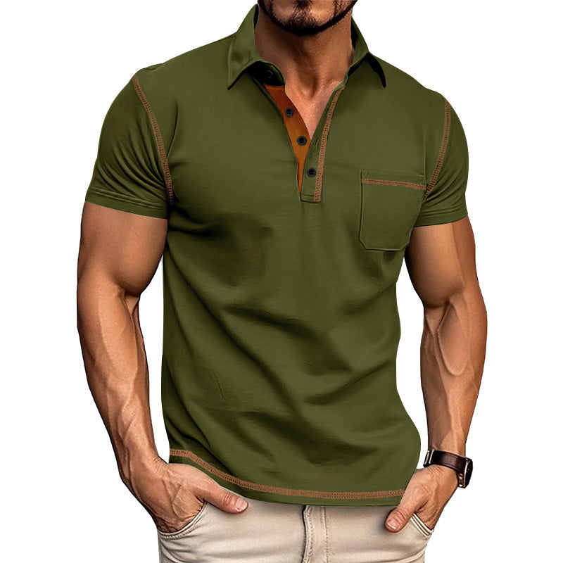 Herren Poloshirt mit modernem Kragen und praktischen Knopfdetails Echoarchiv