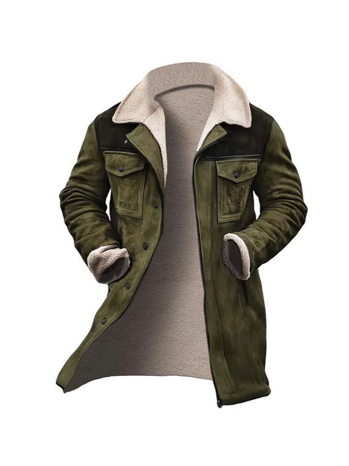 Herren verspielt schicke Wildlederjacke mit warmem Fleecefutter Echoarchiv