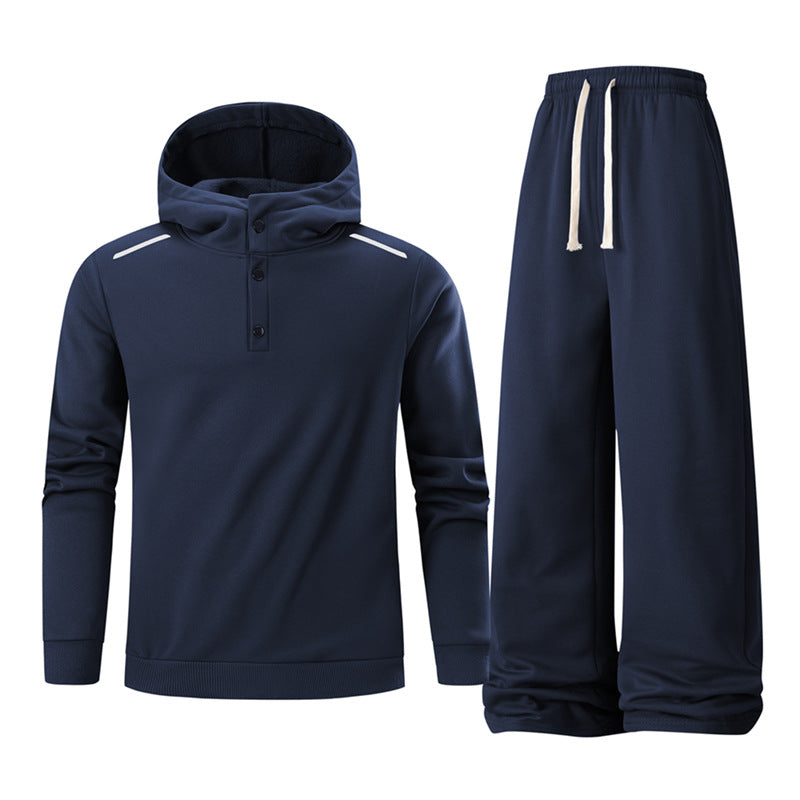 Herren Sportliches Hoodie-Set mit elastischen Jogginghosen Echoarchiv