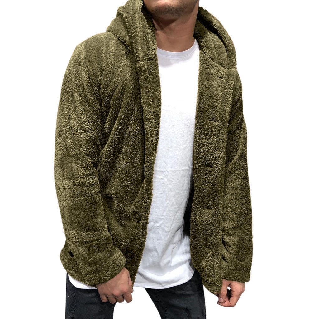 Herren Kuschelige Teddyjacke mit breitem Revers und praktischen Taschen Echoarchiv
