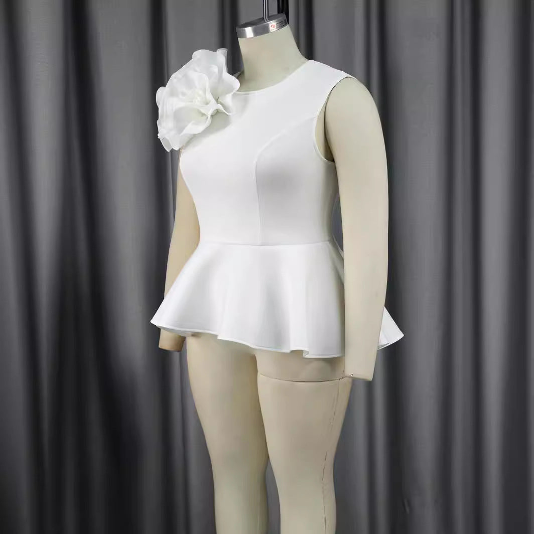 Damen Elegantes Oberteil mit voluminösem Rüschendetail Echo Archiv
