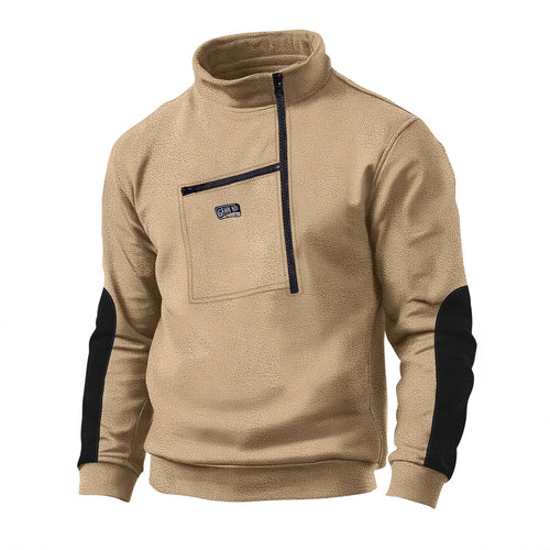 Herren kuscheliger Fleece-Pullover mit praktischem Reißverschluss Echoarchiv