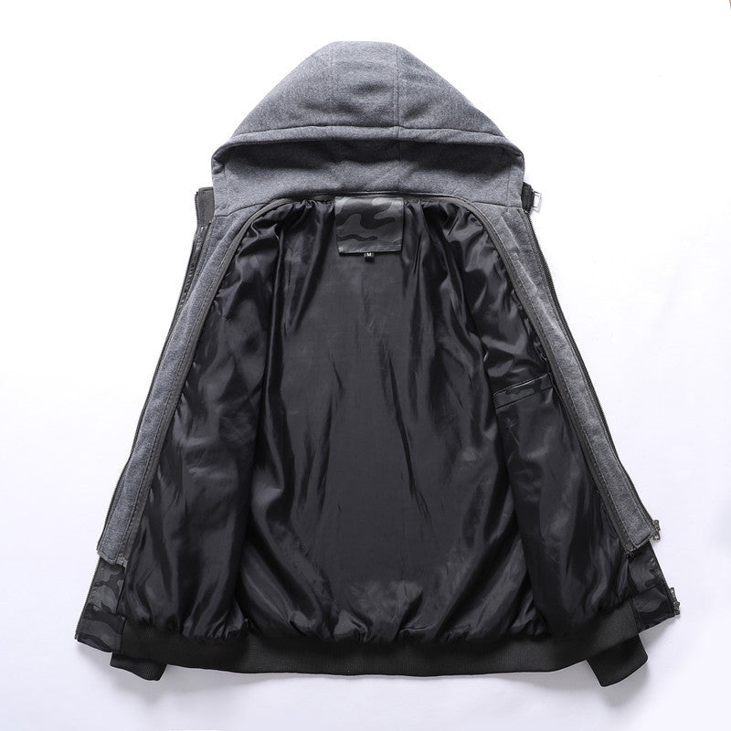 Herren Modische Kunstlederjacke im Military-Stil Echo Archiv