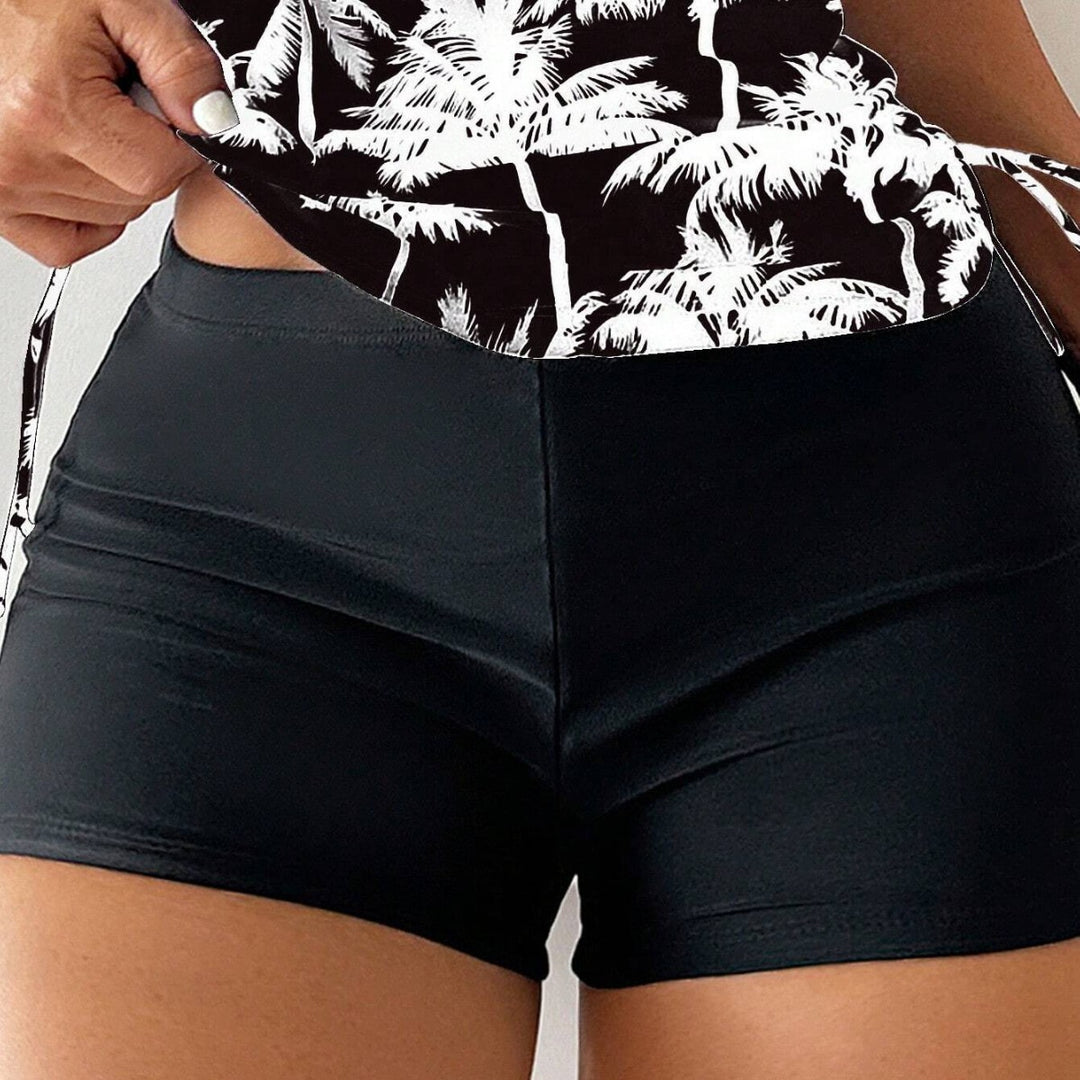 Damen Sportliches Tankini-Set mit verstellbaren Seitenschnüren Echo Archiv