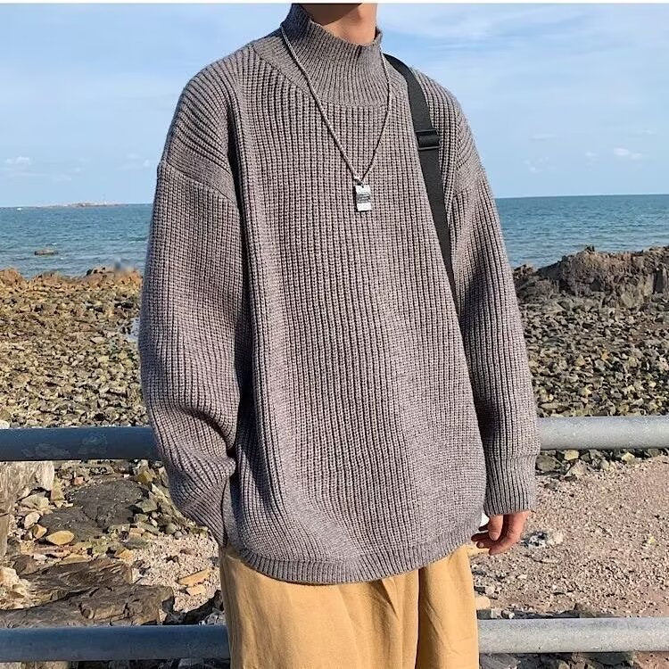 Damen Grobstrickpullover mit hohem Kragen Echo Archiv