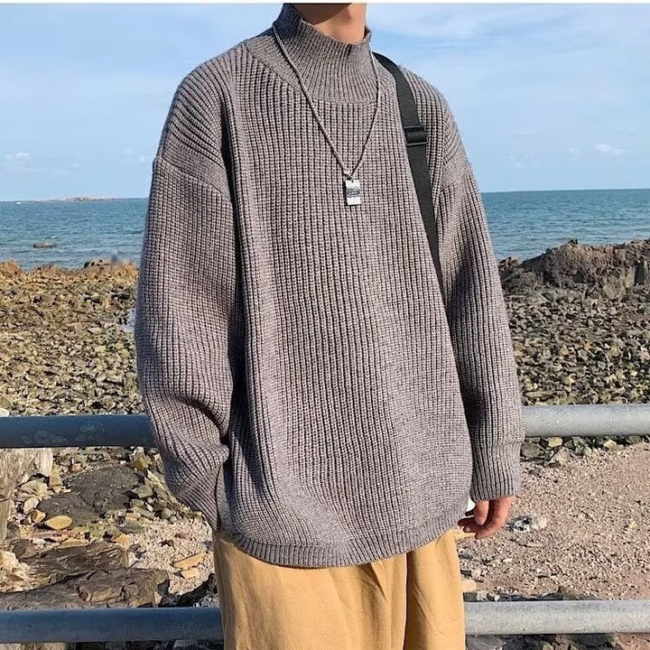 Damen Grobstrickpullover mit hohem Kragen Echo Archiv