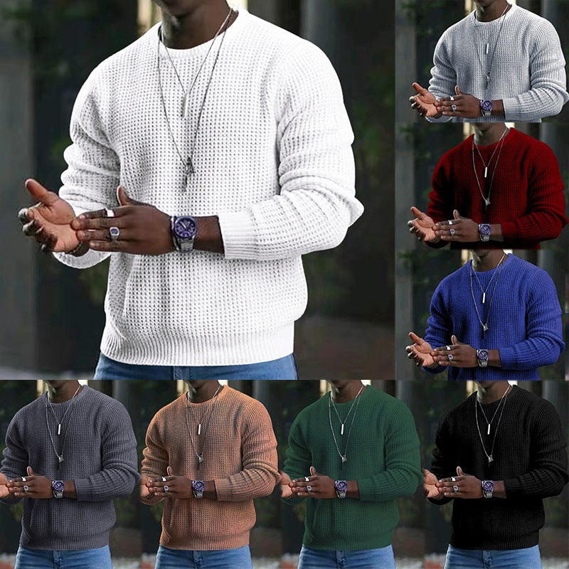 Herren stilvoller Strickpullover mit strukturiertem Design Echoarchiv