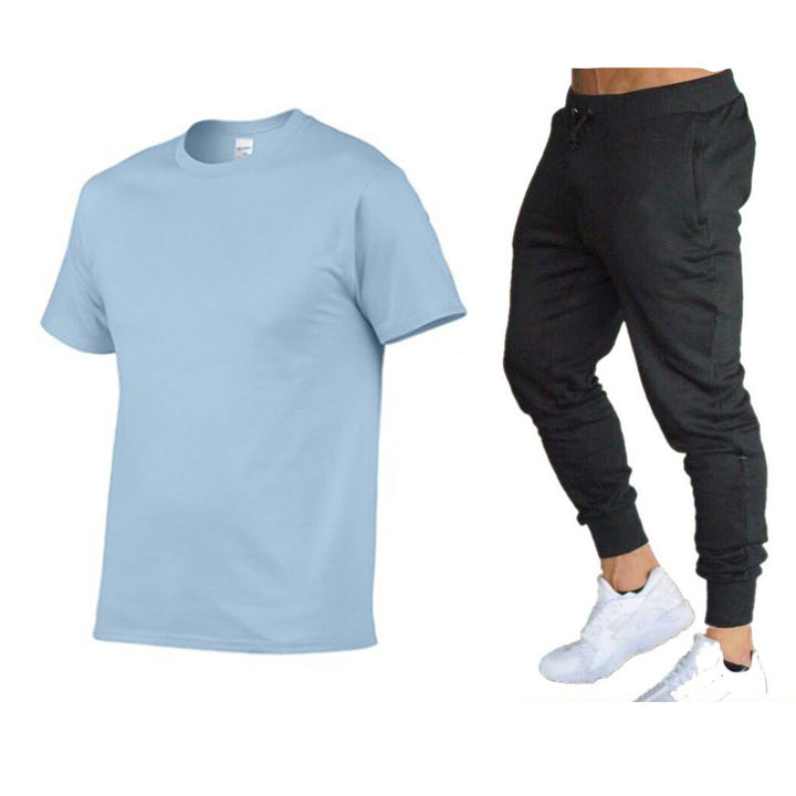 Herren sportliches T-Shirt und Jogginghose-Set mit funktionellem Design Echoarchiv