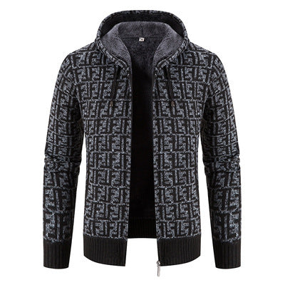 Herren modische Strickjacke mit hochgeschlossenem Kragen Echoarchiv