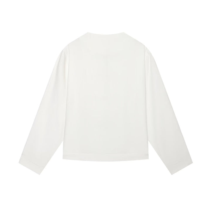 Damen Boxy-Jacke mit Mandarin-Kragen und dekorativen Knotenverschlüssen Echo Archiv