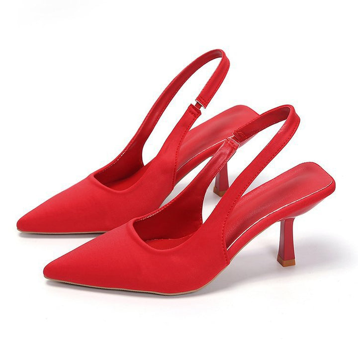 Damen Slingback-Pumps mit spitzer Zehenpartie und schmalem Kitten-Heel – Lioré