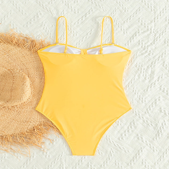 Damen Einteiler Badeanzug mit raffiniertem Cut-Out und Raffung Echo Archiv