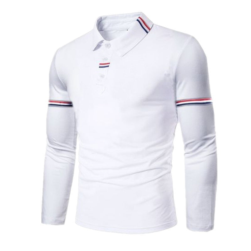 Herren Langarm Poloshirt mit sportlichen Akzenten Echoarchiv