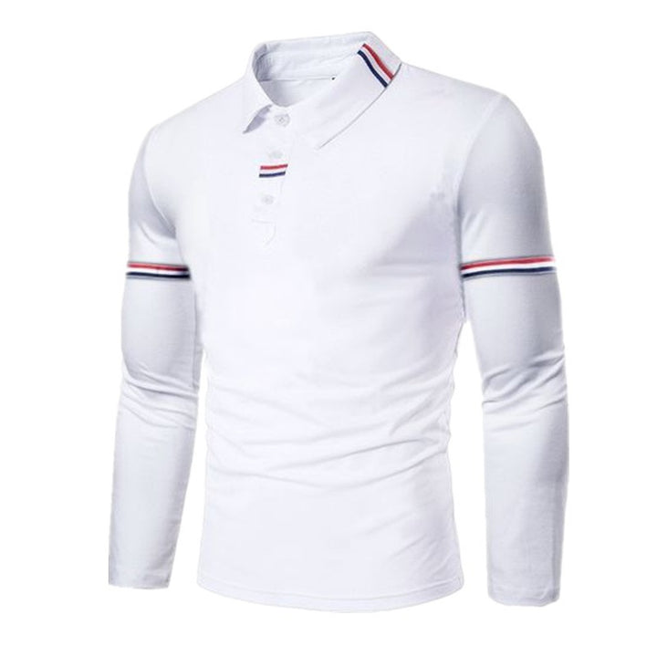 Herren Langarm Poloshirt mit sportlichen Akzenten Echoarchiv