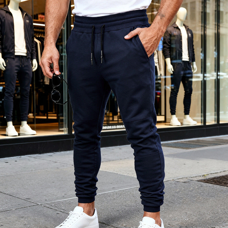 Herren nan tapered Jogginghose mit Kniepasse, elastischem Tunnelzugbund und Reißverschlusstaschen Echo Archiv