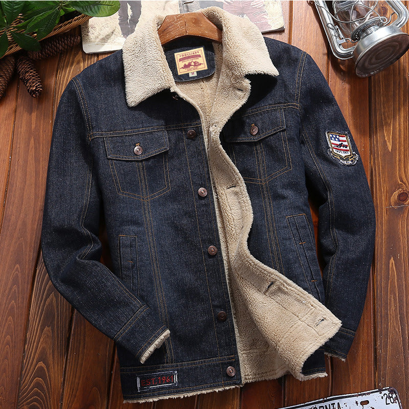 Herren Thermo-Jeans-Truckerjacke mit Teddyfutter und sherpaähnlicher Innenlage Echo Archiv