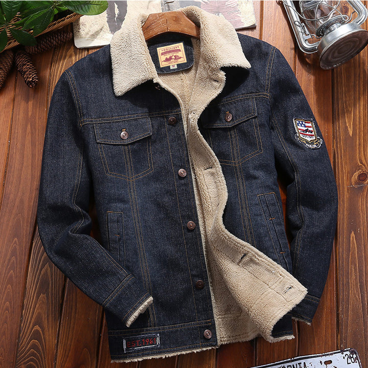 Herren Thermo-Jeans-Truckerjacke mit Teddyfutter und sherpaähnlicher Innenlage Echo Archiv