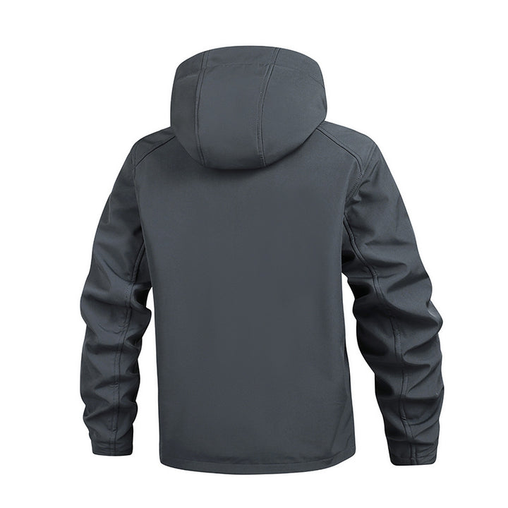 Herren Funktionsjacke mit verstaubarem Kapuzenkragen und winddichten Eigenschaften Echoarchiv