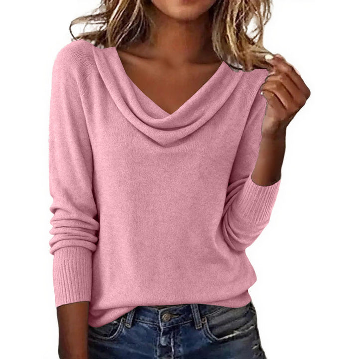 Damen Elegantes Cowlneck Pullover Echo Archiv