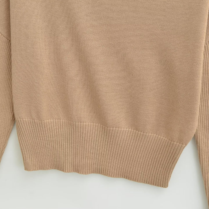 Damen Oversize One-Shoulder Pullover mit Fledermausärmeln und breitem Rippenbund Echoarchiv