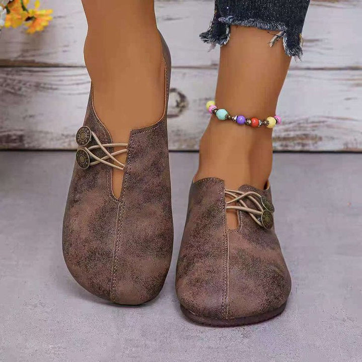 Damen Komfortable und Stilvolle Slipper mit Dekorativen Schnürdetails Echoarchiv