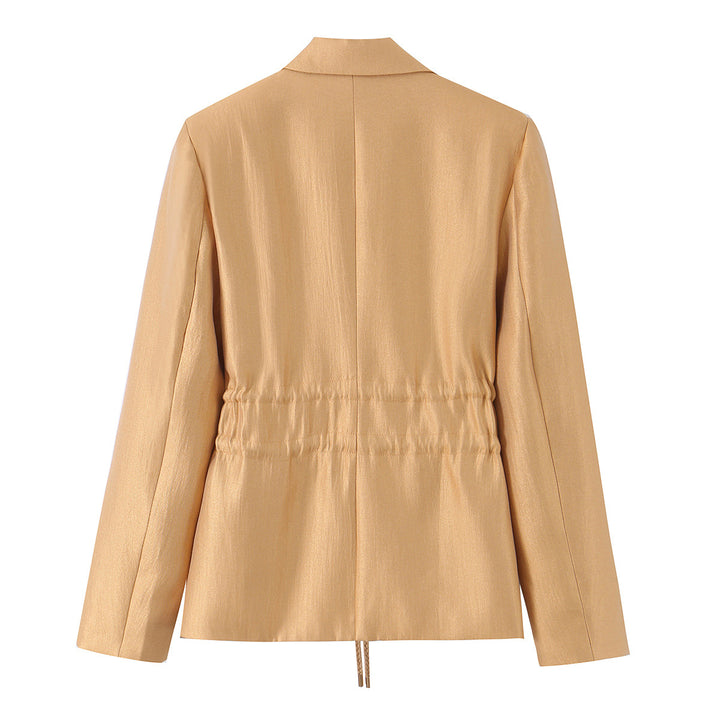 Damen Taillierter Blazer mit Kordelzug und Reverskragen Echo Archiv