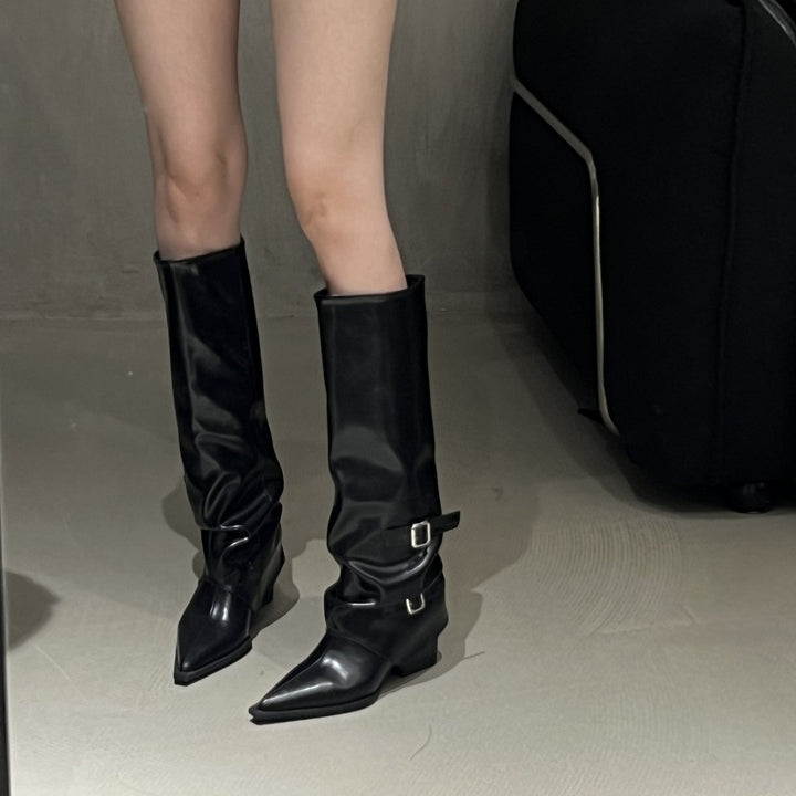 Damen Elegante und vielseitige Overkneestiefel Echo Archiv