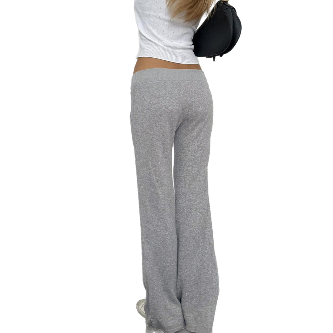 Damen nan weiche Flared-Jogginghose mit Kordelzug, Eingrifftaschen und auffälligem Love-Print Echo Archiv