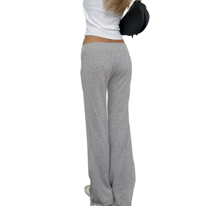 Damen nan weiche Flared-Jogginghose mit Kordelzug, Eingrifftaschen und auffälligem Love-Print Echo Archiv
