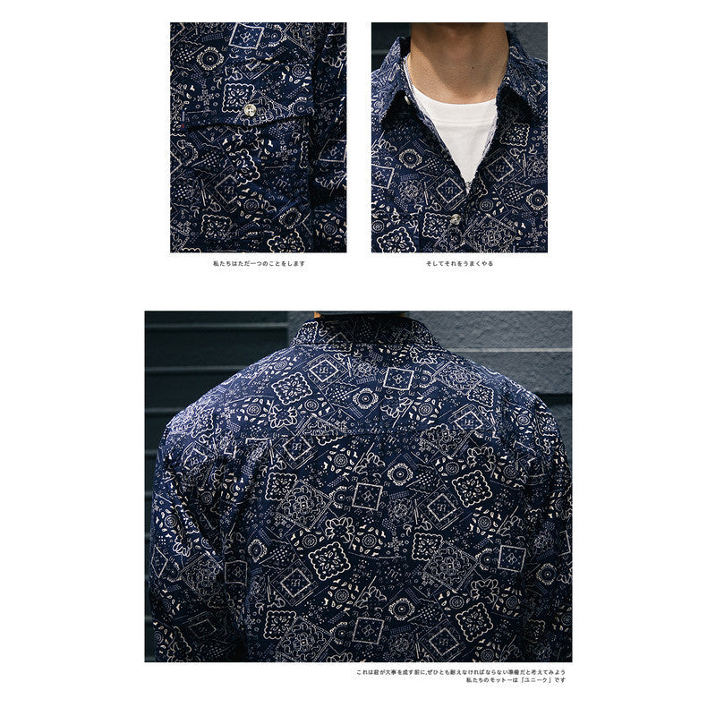 Herren Karierte Hemdjacke mit zwei Brusttaschen Echo Archiv