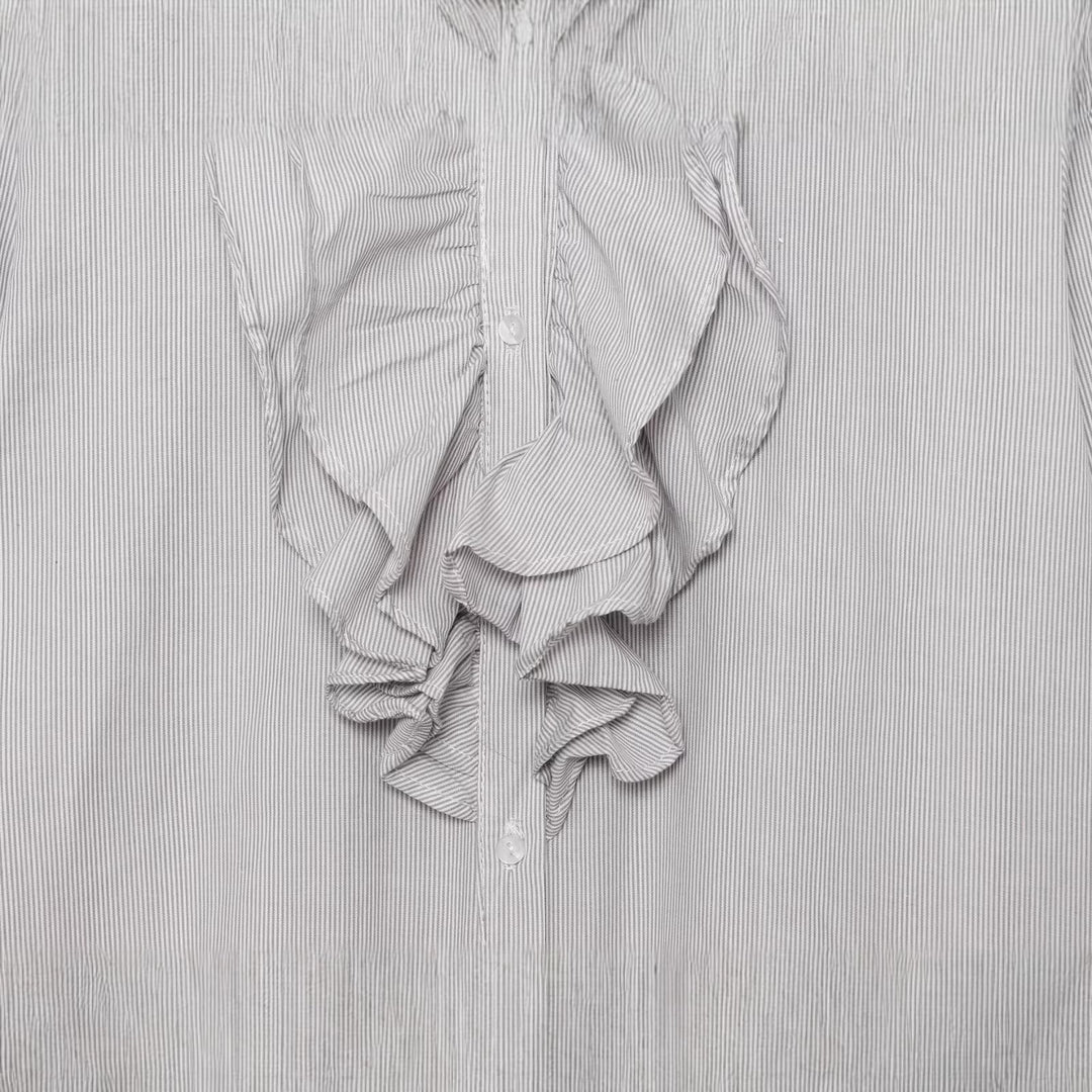 Damen Bluse mit Schleifenkragen und Rüschenblende Echoarchiv