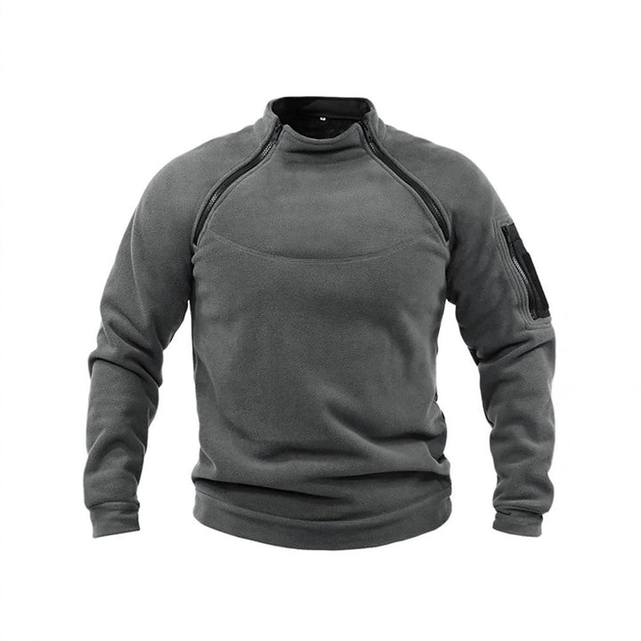 Herren Thermo-Fleecepullover mit hochschließendem Kragen und praktischen Taschen Echoarchiv