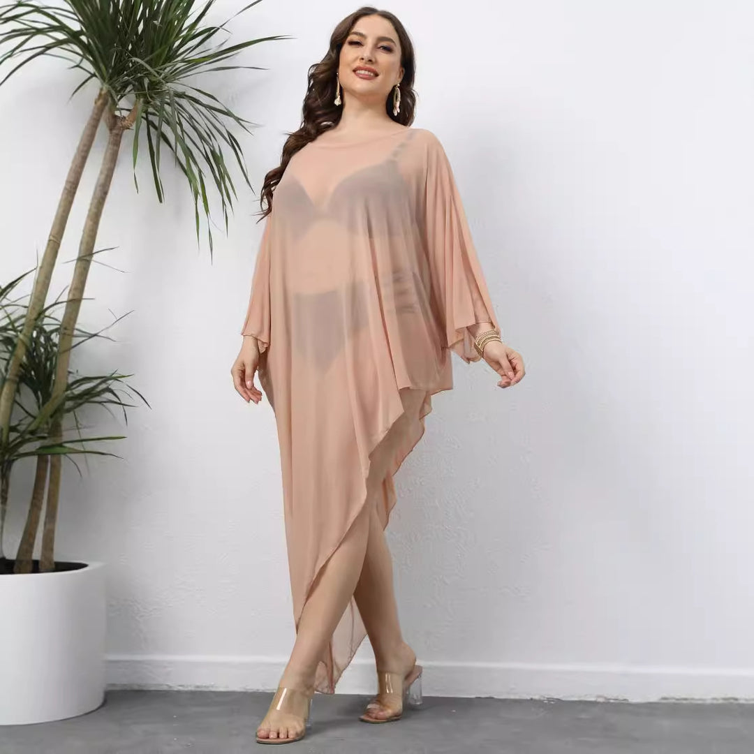 Damen eleganter Strandüberwurf aus leichtem Netzmaterial Echo Archiv