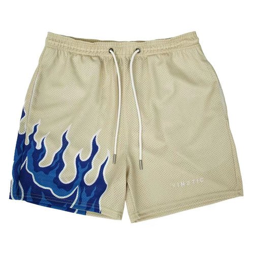 Männer Flammen-Stickerei Sport Shorts Echoarchiv