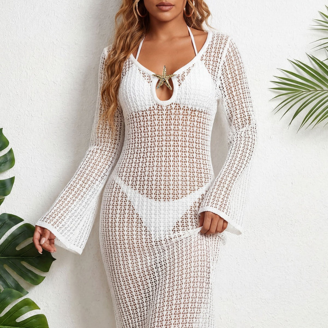 Damen eleganter Häkel-Strandüberwurf Echo Archiv