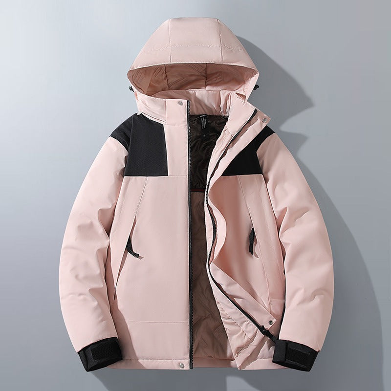 Herren Wasserabweisender Winterparka mit Kapuze, Thermoisolierung und kontrastierenden Schulterpaneelen Echo Archiv
