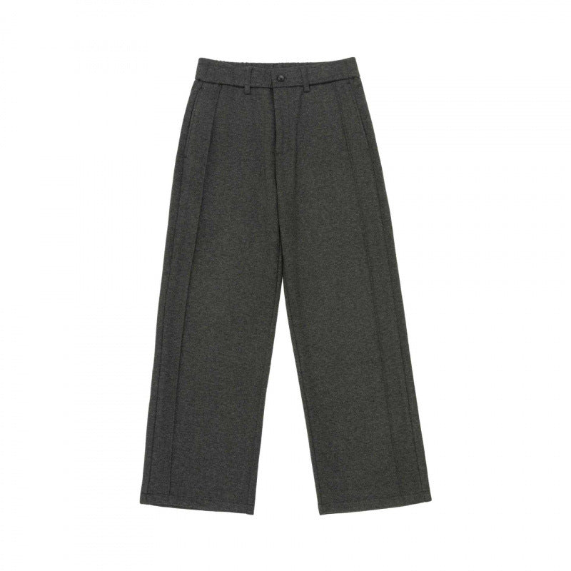 Damen Weite Wollmix-Hose mit Bügelfalte, Hoher Bund und geradem Bein Echo Archiv