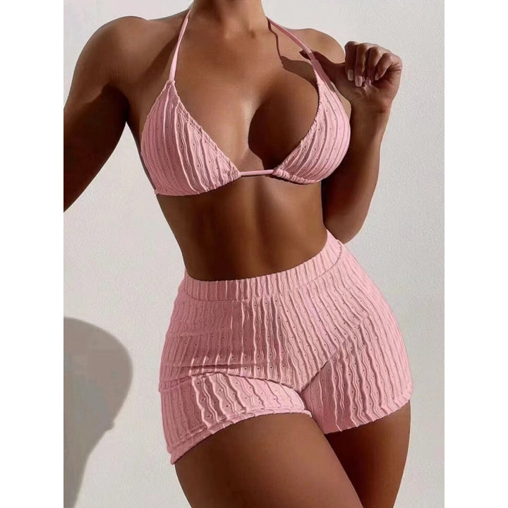 Damen Triangel-Bikini mit hochwertigem Rüschendesign und stretchy Shorts Echo Archiv