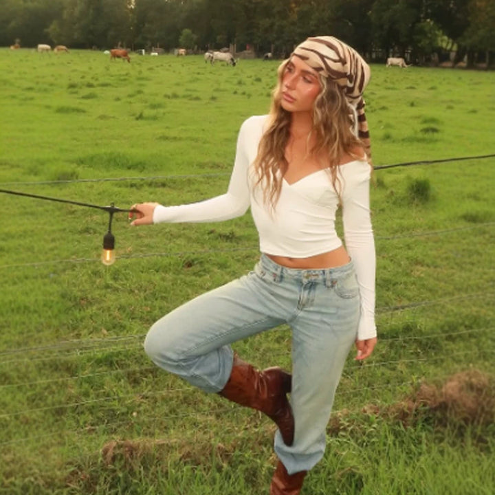 Damen Gestreifter A‑Linien Midirock mit asymmetrischem Saum und fließender Silhouette Echoarchiv
