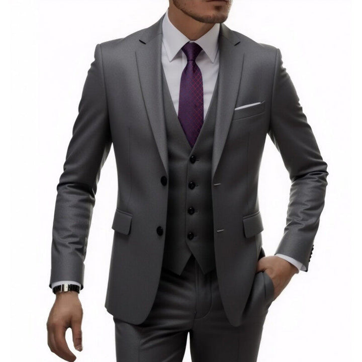 Herren nan dreiteiliges Slim-Fit Anzugset mit Weste, schmalem Revers und taillierter Silhouette Echo Archiv
