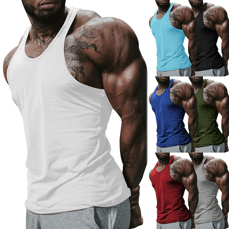 Herren atmungsaktives Fitness Tanktop mit Racerback-Design und körperbetontem Schnitt Echoarchiv