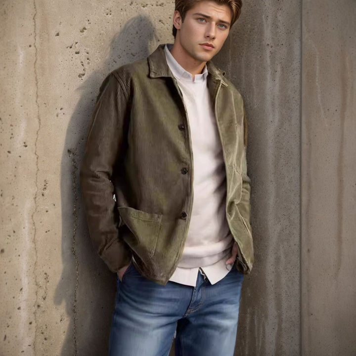 Herren lässige Cordjacke mit praktischen Taschen Echoarchiv