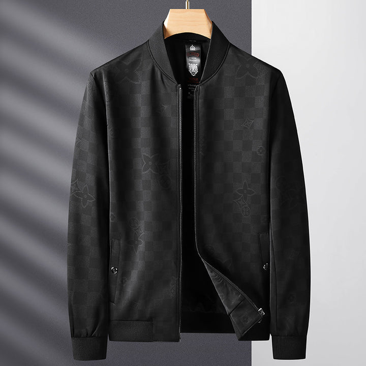 Herren Leichte Bomberjacke im Jacquard‑Monogramm mit Reißverschluss und Rippbündchen Echo Archiv