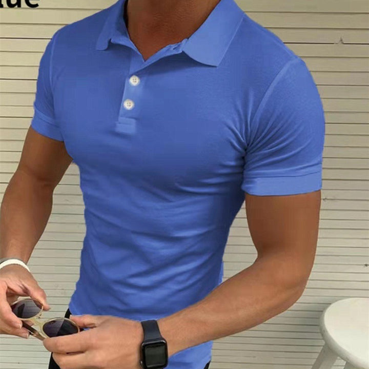 Herren Polohemd mit figurbetonendem Slim Fit und modischem Kragen Echoarchiv