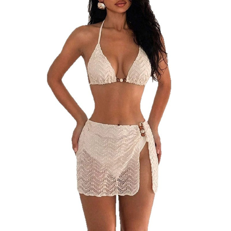 Damen Spitzen-Bikini-Set mit raffiniertem Wickelrock Echo Archiv