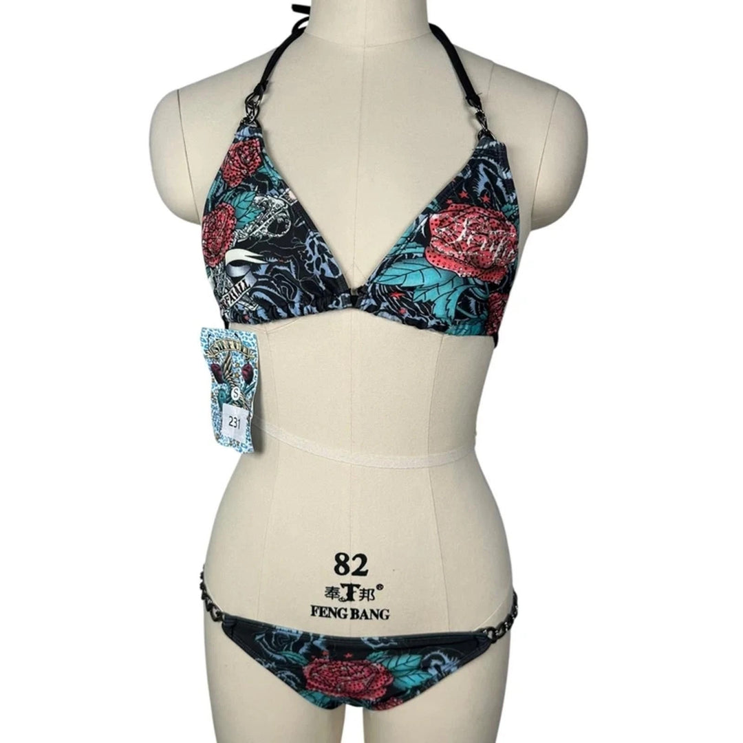 Damen Bikini-Set mit einzigartigem grafischem Design Echo Archiv