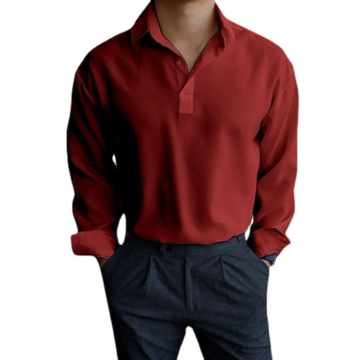 Herren Langarmshirt mit modernem Polokragen und eleganter Passform Echoarchiv