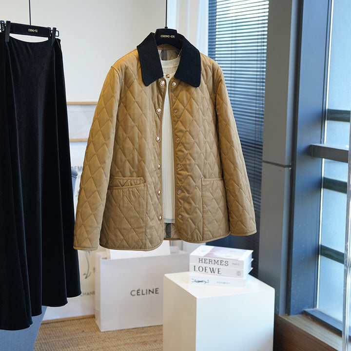 Damen Modische Steppjacke mit klassischem Kragen Echoarchiv