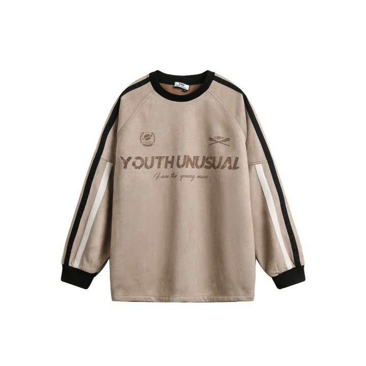 Herren Oversize Sweatshirt im Retro‑Sportstyle mit Kontraststreifen Echoarchiv