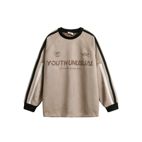 Herren Oversize Sweatshirt im Retro‑Sportstyle mit Kontraststreifen Echoarchiv